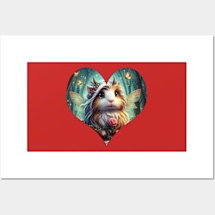 Guinea Pig Fairy Heart Posters and Art